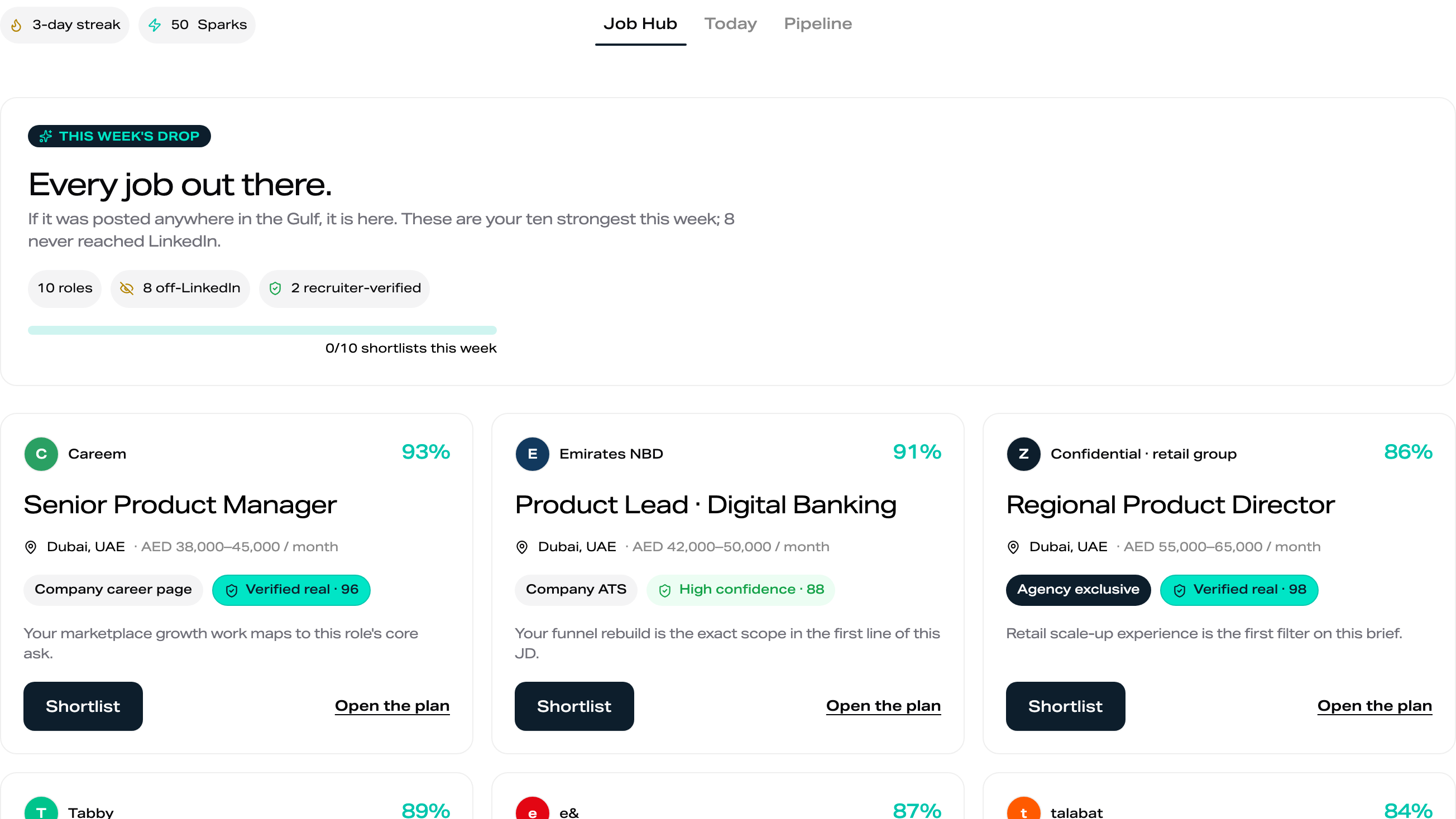 Zorwa Job Hub with matched Gulf roles